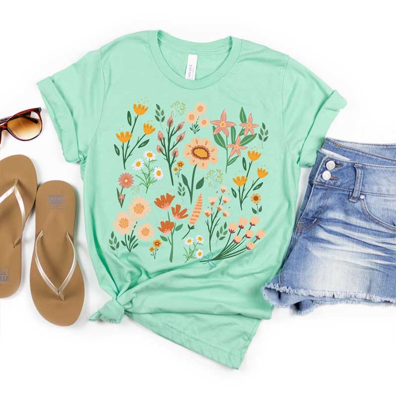 Wild Flowers Best Friend Mom T-Shirt