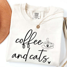 Minimalist Coffee and Cats T-Shirt