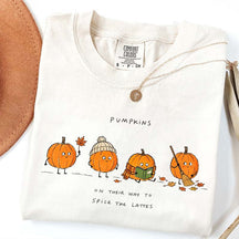 Pumpkins on Their Way to Spice the Latte Graphic T-Shirt