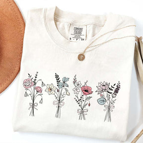 Floral Coquette Bow Ladies T-Shirt