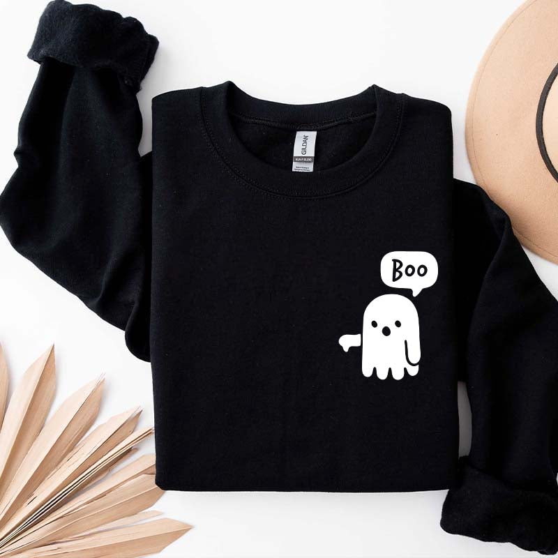 Boo Ghost Halloween Sweatshirt