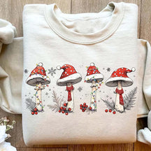 Christmas Mushroom Hippie Holiday Sweatshirt