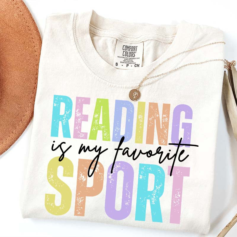 Reading is my Favorite Sport Literary Girl T-Shirt