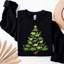Dinosaur Christmas Tree Xmas Sweatshirt