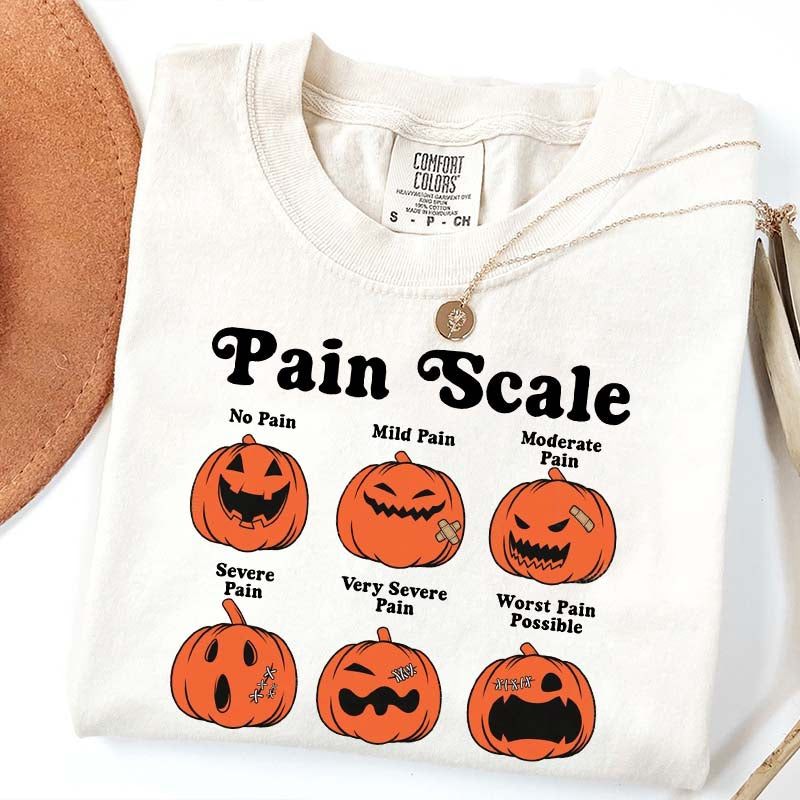Pain Scale Fall Pumpkin Nurse T-Shirt