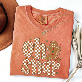 Comfort Colors Oh Snap Checkered Christmas T-Shirt