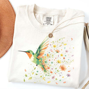 Hummingbird Wildflower Botanical Nature T-Shirt