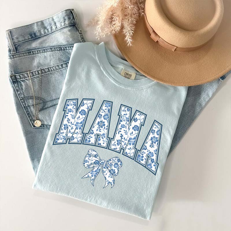 Cute Mama Blue Ribbon T-Shirt