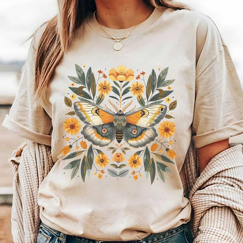 Cute Goblincore Moth Witchy Whimsigoth T-Shirt