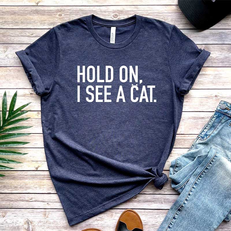 Hold On I See A Cat T-Shirt
