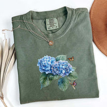 Blue Hydrangea Flower T-Shirt