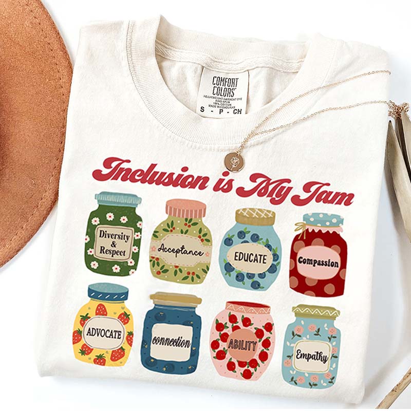 Inclusion Is My Jam Neurodiversity Teacher T-Shirt