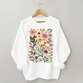 Colorful Wildflower Nursery Botanical Sweatshirt