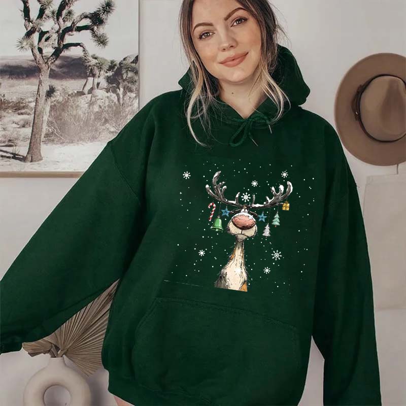 Vintage Reindeer Hoodie