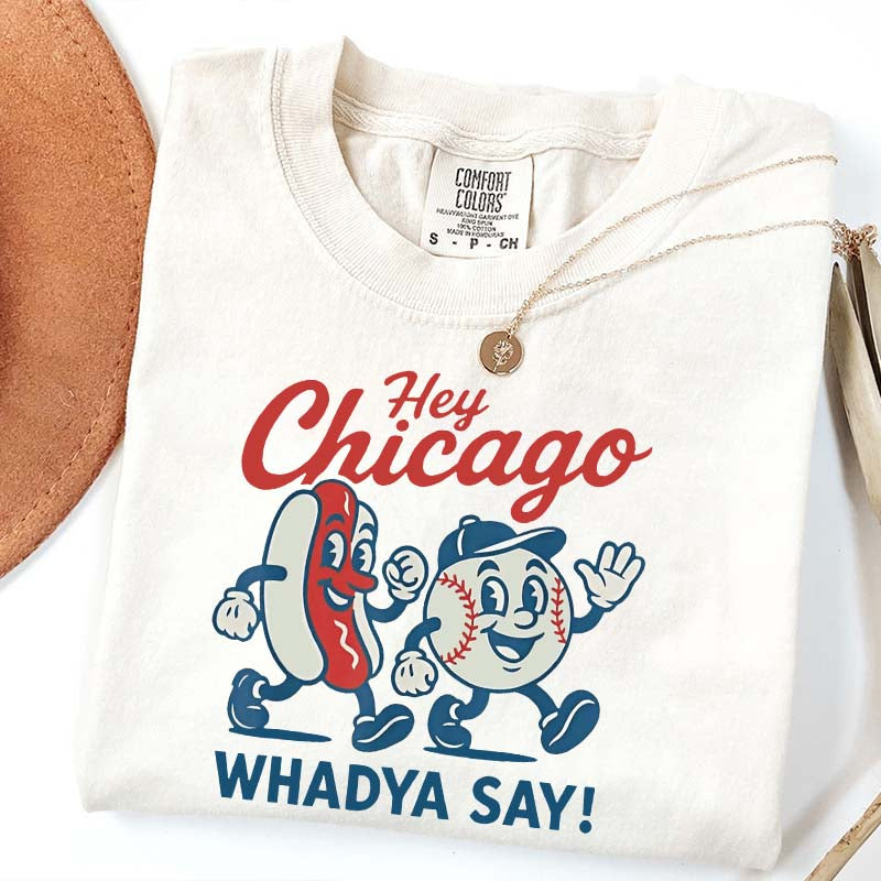 Hey Chicago Funny Baseball T-Shirt