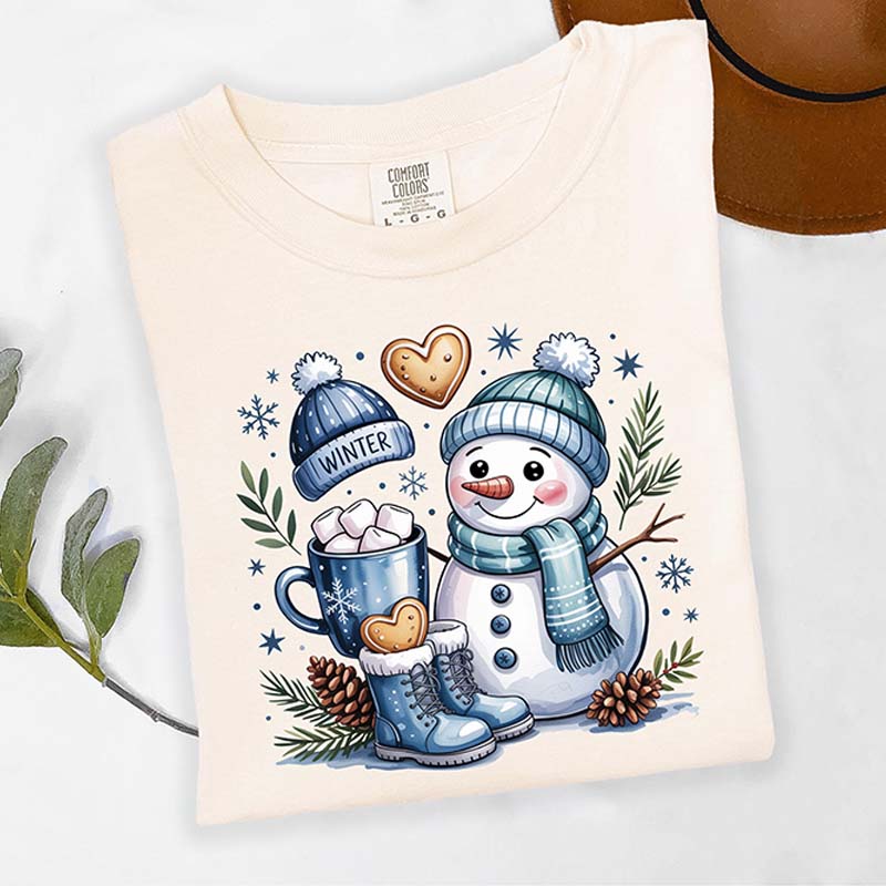 Cute Snowman Winter Vibes T-Shirt