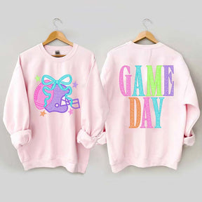 School Spirit Football Printed Sweatshirt