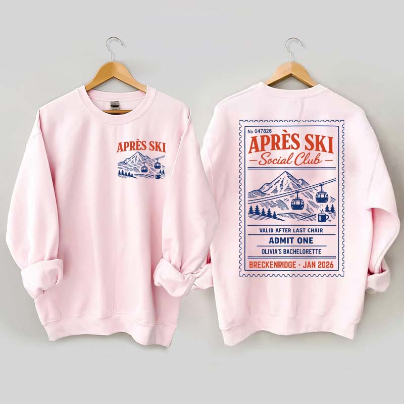 Custom Ski Club Bachelorette Sweatshirt