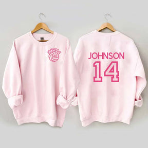 Custom Volleyball Mom Name and Number Sweatshirt