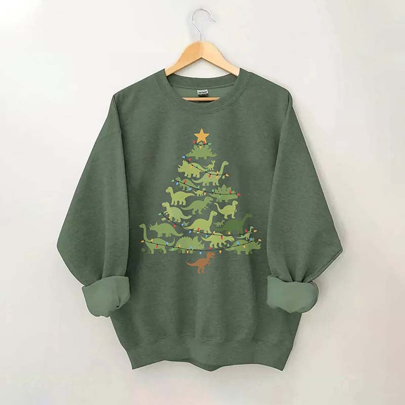 Dinosaurs Christmas Tree Sweatshirt