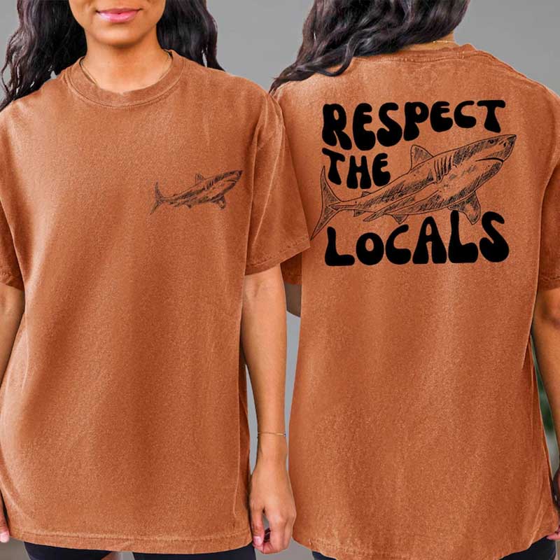 Comfort Colors Respect The Locals Shark T-Shirt