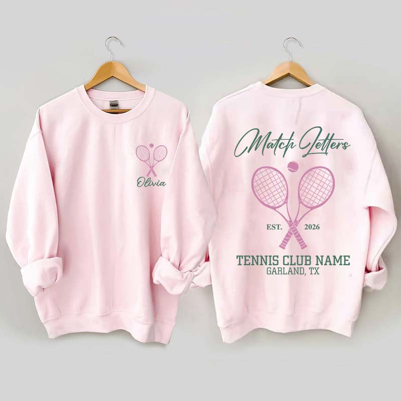 Personalized Tennis Club Coach Sweatshirt