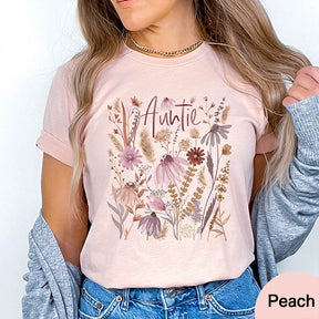 Auntie Boho Pressed Wildflowers T-Shirt