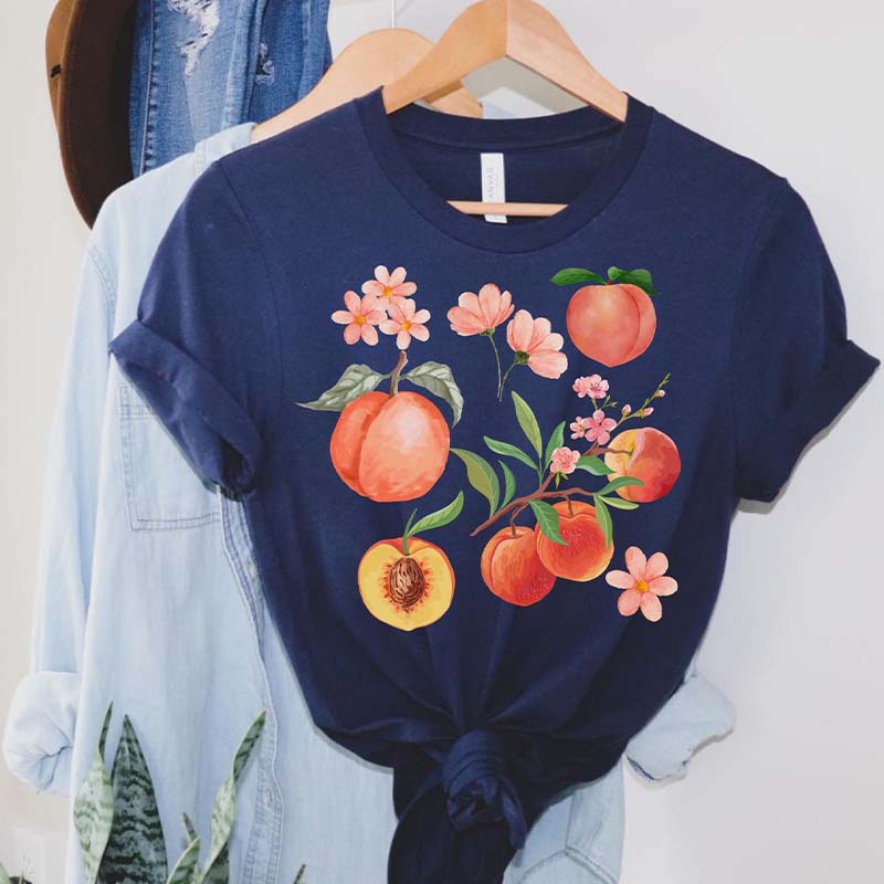 Peach Food Fruit Plant Farmer T-Shirt