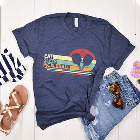 Retro Eat Sleep Pickleball T-Shirt