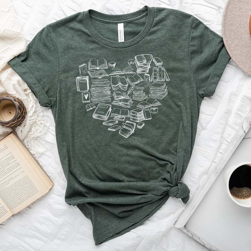 Book Heart T-Shirt