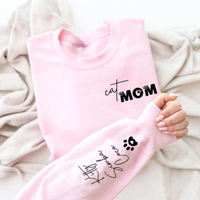 Personalized Pet Cats Name Sleeve Sweatshirt