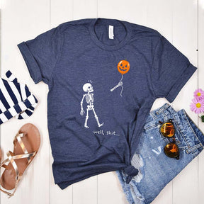 Well Shit Skeleton Halloween T-Shirt