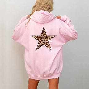 Leopard Star Print Hoodie