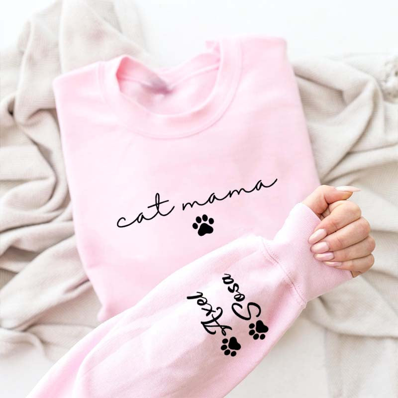 Personalized Cat Mama Sweatshirt