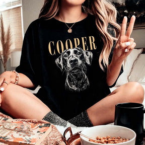 Custom Pet Photo And Name T-Shirt