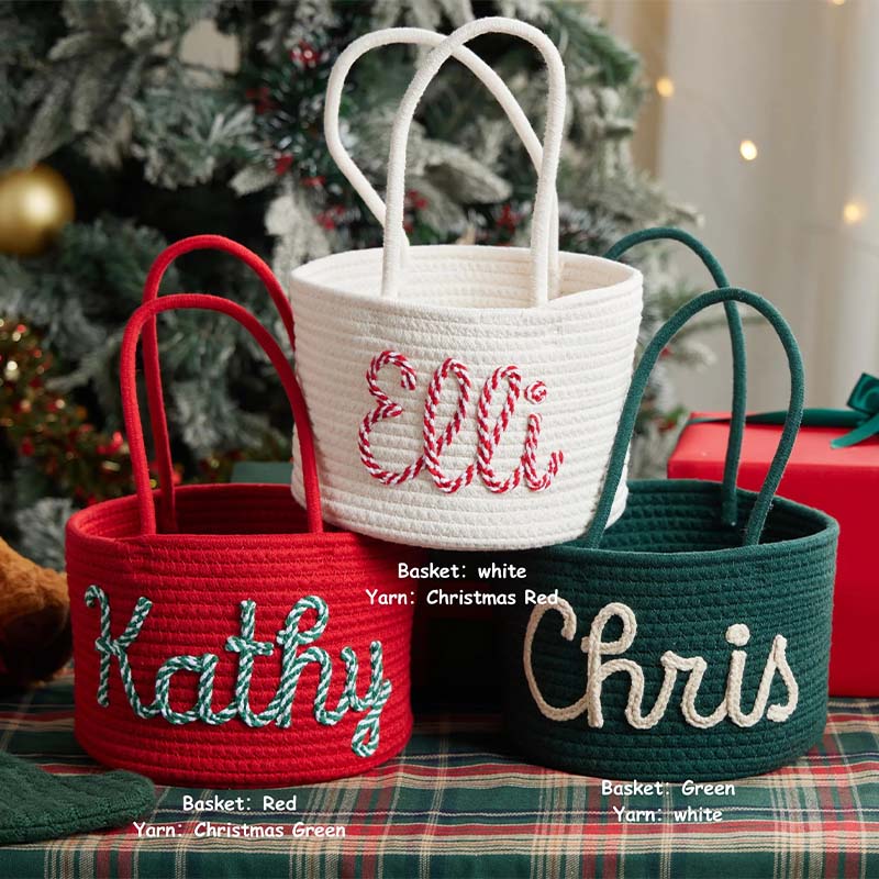 Personalized Christmas Cotton Basket
