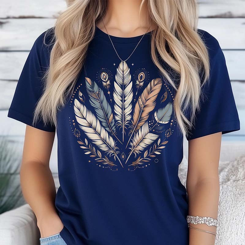 Boho Feather Bohemian T-Shirt