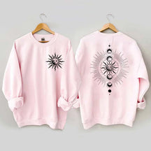 Celestial Moon Phase And Sun Sweatshirt