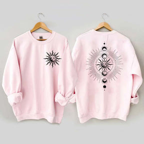 Celestial Moon Phase And Sun Sweatshirt