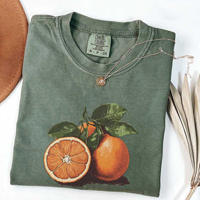 Vintage Orange Pastel Drawing T-Shirt