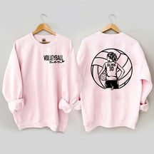 Personalized Volleyball Mom Name & Number Sweatshirt