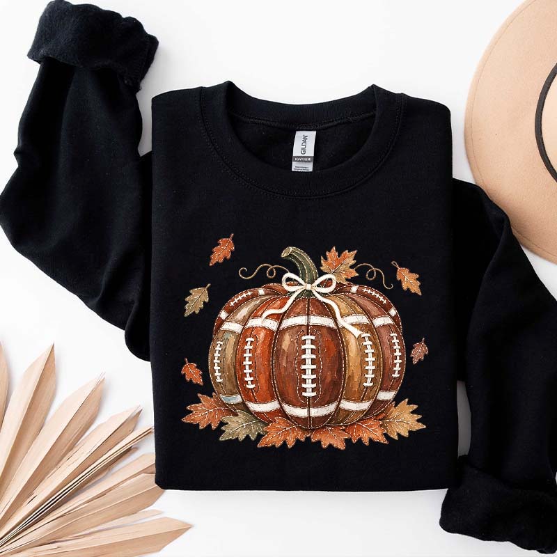 Fall Game Day Football Pumpkin Sweatshirt
