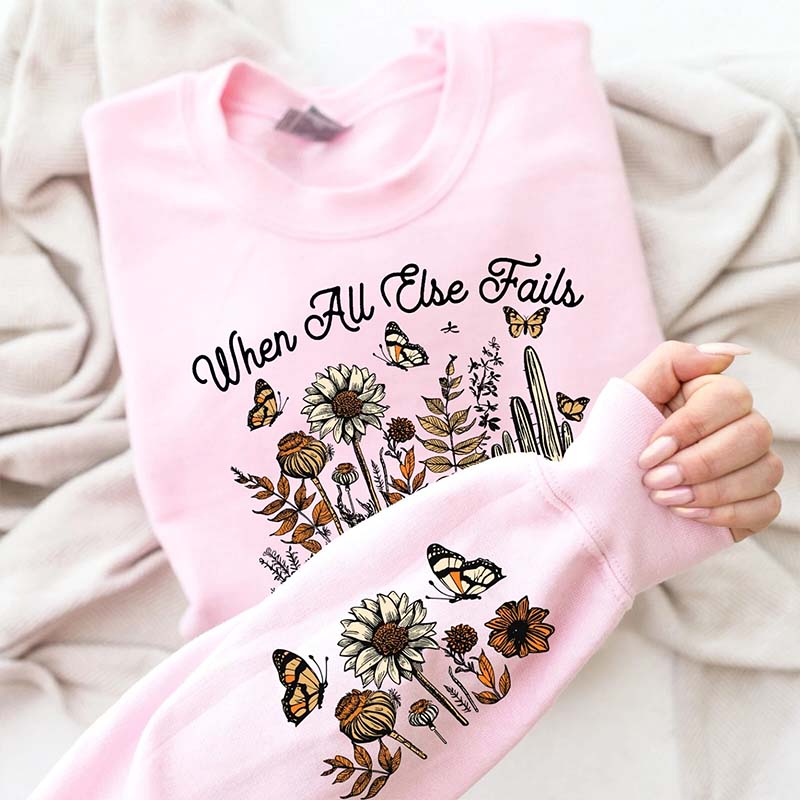 Faithful Bible Verse Wildflowers Sweatshirt