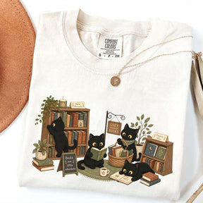Comfort Colors Bookstore Black Cats T-Shirt