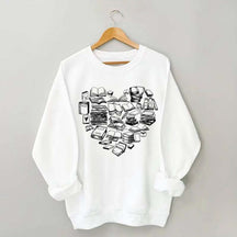 Book Heart Sweatshirt