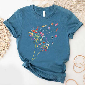 Cute Sewing Quilting Equipment Dandelion T-Shirt