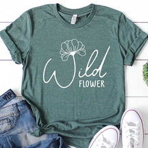 Minimalist  Wild Flower Nature Lover T-Shirt