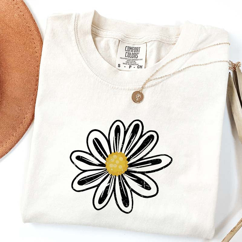 Daisy Flower Graphic Cute Summer T-Shirt