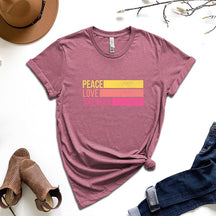 Peace Love Theater Teacher Gift T-Shirt