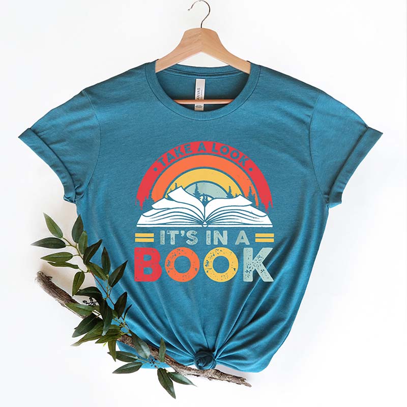 Take a Look it's in a Book Rainbow T-Shirt